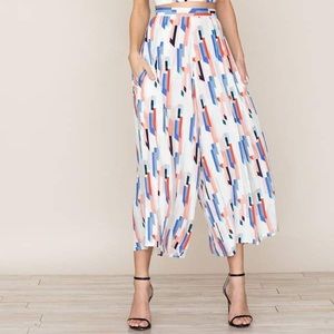 Yumi Kim Resort Palazzo Pant and Tie Back Top set in Lucky Charm print